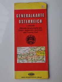 外文原版地圖 奧地利 布爾根蘭州地圖