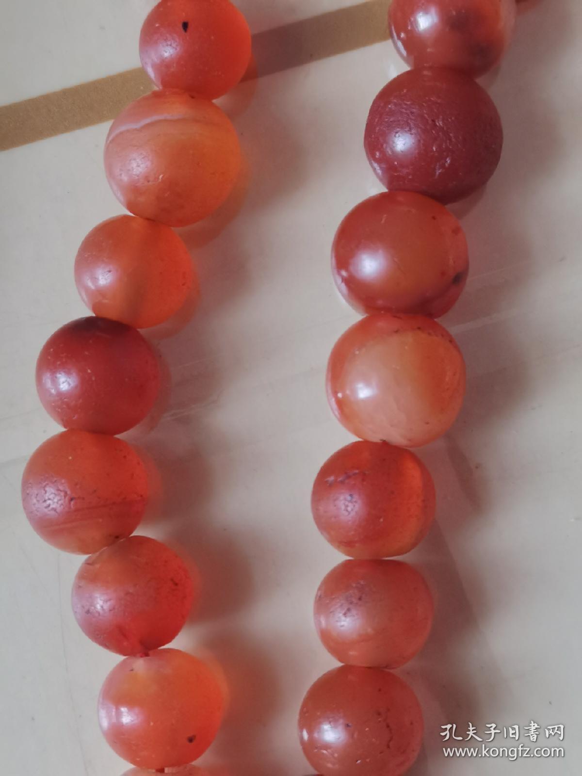 藏友的订单云南清代或民国水玛瑙珠51颗品如图