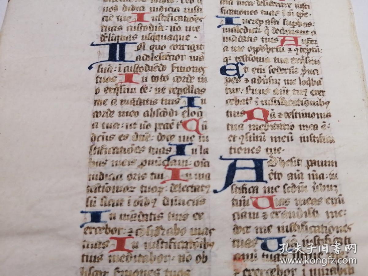 14世纪欧洲饰彩泥金手稿 时祷书 册页 13 孔夫子旧书网