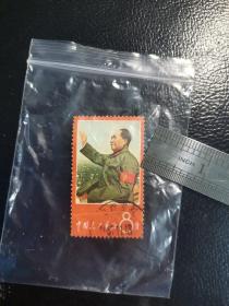 文革邮票：毛主席天安门城楼检阅红卫兵挥手实寄封邮票0114-07