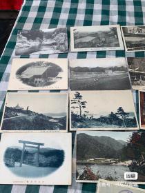 日本明信片，民国时期，京都 奈良 名古屋 大阪各种寺庙 古典建筑，风景名胜等，随机发货，10枚一组，不挑35元包挂刷