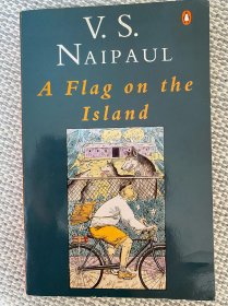 V·S·奈保尔签名小说集《岛上的旗帜》。1969年企鹅版