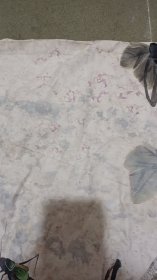 （清库存）纯手绘大幅圆画风格布面油画 花鸟 120*60 因收藏时间长，布面出现轻度黑斑！！