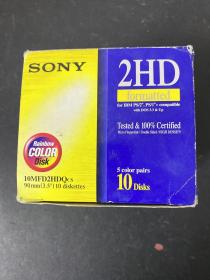 光盘：SONY 2HD formatted  索尼电脑软盘1盒10盘  全新未拆封  以实拍图购买