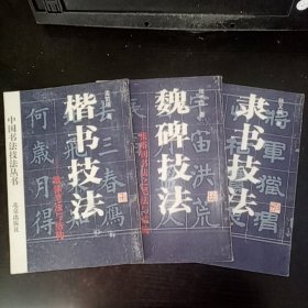 中国书法技法丛书（楷书技法+魏碑技法+隶书技法）3本合售