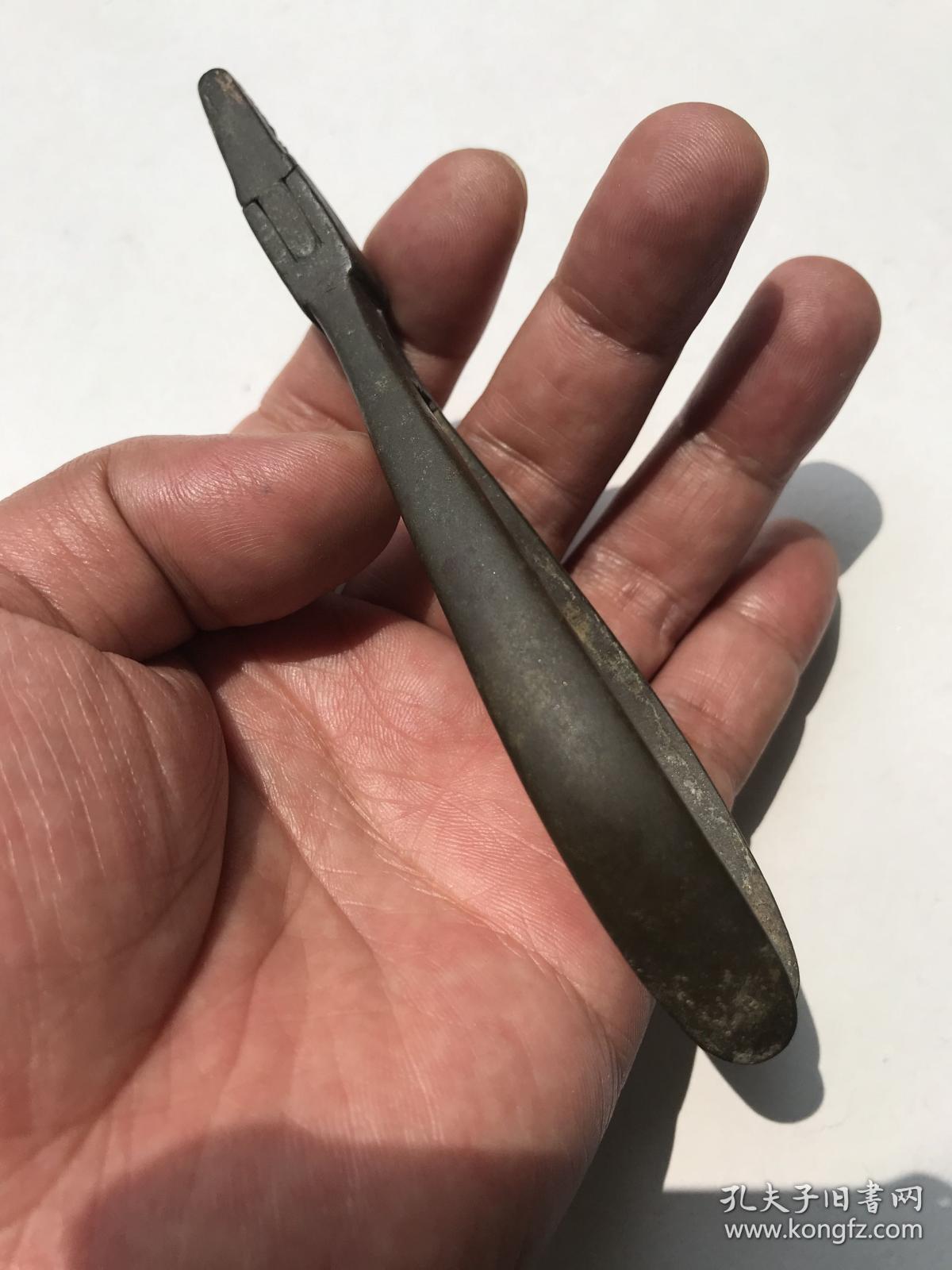 13cm清代民国老铜钳子针线活老铜针钳