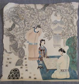 工笔人物画一幅，题材好，画工细