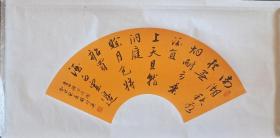 256.   中书协胡焯渠行书《李白游洞庭湖》扇面