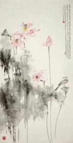 冷琥花鸟画《六月春》