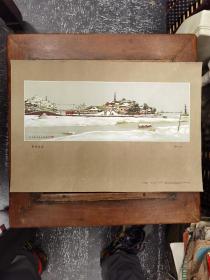 8K年画 张怀江《西湖春雪》（1957年一版一印）