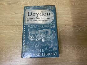 Dryden：Prose，Poetry and Plays  德莱顿散文诗歌戏剧选，艾略特称颂德莱顿的诗歌技巧能给人以惊讶的快感，毛姆说Dryden的文字是最好的文字，余光中说他一手写诗歌一手写散文的大作家。精装，1964年老版书