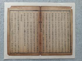古籍散页《景岳全书》一页，页码8，尺寸31.5*24厘米，这是一张木刻本古籍散页，不是一本书，轻微破损缺纸，已经手工托纸。