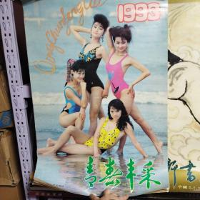 原版挂历 1993年青春丰采13全 泳装美女沙滩风情