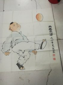 山东潍坊市马洪安国画作品(68cmx68cm)
