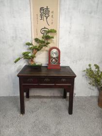 老三屉桌书桌，品相包浆好结实正常使用民俗老家具
尺寸102-63-83