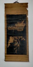 清原拓清供图，画心61*31.5，原裱立轴少见，包老包真！