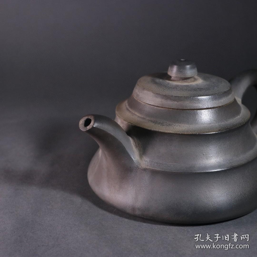 旧藏【老紫砂壶】落款「陈仲美」清代容量约 320cc