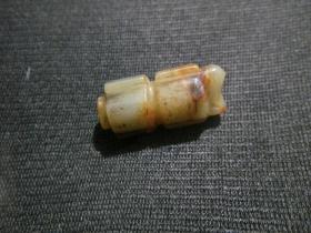 和田玉带沁色异形配饰吊坠