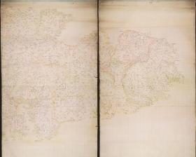 0520古地图1816 广东全省舆图 约清嘉庆21年。纸本大小186.95*150厘米。宣纸艺术微喷复制。