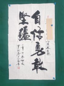 赵乃勤 书法《自信勇敢坚强》（尺寸95.5×59cm）
