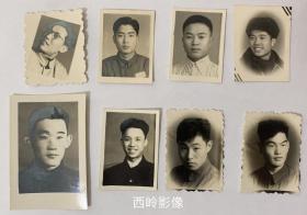 【老照片】約1950年不同男子半身寸照8張（其中也有軍人照）