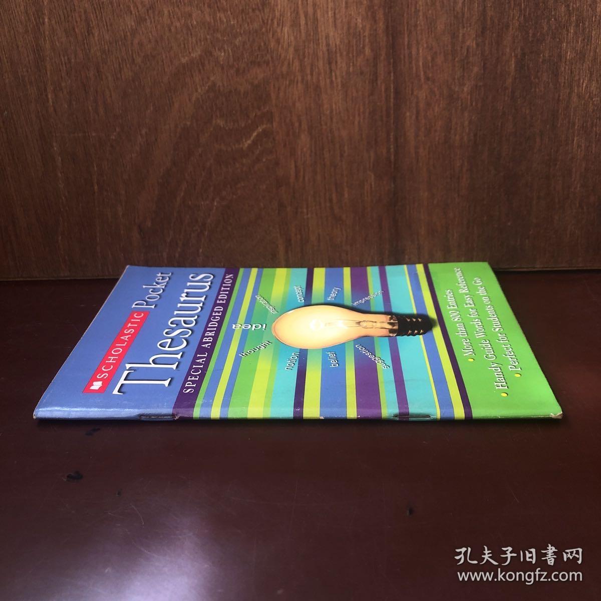 【图】Scholastic Pocket Thesaurus Special Abridged Edition（十单包邮）,拍品信息,网上拍卖