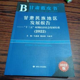 甘肃民族地区发展报告 十三五时期经济社会发展综述2022年版（几乎全新内干净）