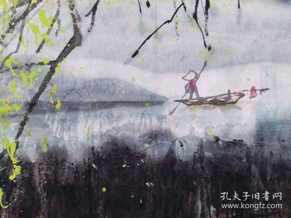 《春晨》尺寸:47*103,曾宗寅,1938出生,广东汕头澄海人,1962年毕业于