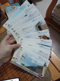 郵資明信片（第六屆農民運動會比賽場地系列 綠色農運 金色夢想）（一套12枚）