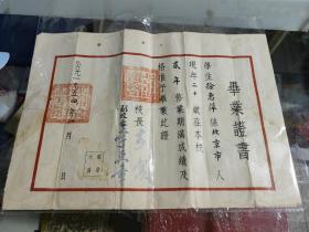 五十年代 北京助产学校毕*业证书
