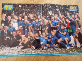 足球海报 国外杂志中插 意大利2006世界杯冠军