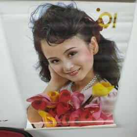 1991年明星挂历 13张全【封面朱碧云,高宝宝,欧阳佩珊,林芳兵,郑天炜