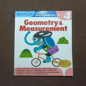 Kumon数学几何和测量 Math Workbooks Geometry & Measurement Grade 4 小学四年级数学练习册 数学英文题 公文式教育英文原版进口