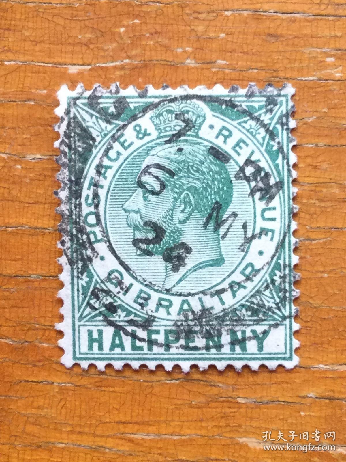 英国早期邮票一枚乔治五世像盖1924年5月6日戳非常清晰实图发货