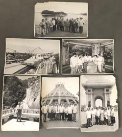抗美援朝老军人李连富旧藏80年代与宋玉良（副厅长）等人在朝鲜平壤志愿军纪念馆、金刚山、万金台公园等地留影老照片6枚