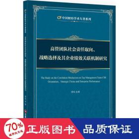 高管团队社会责任取向、战略选择及其企业绩效关联机制研究 人力资源 缪悦  新华正版