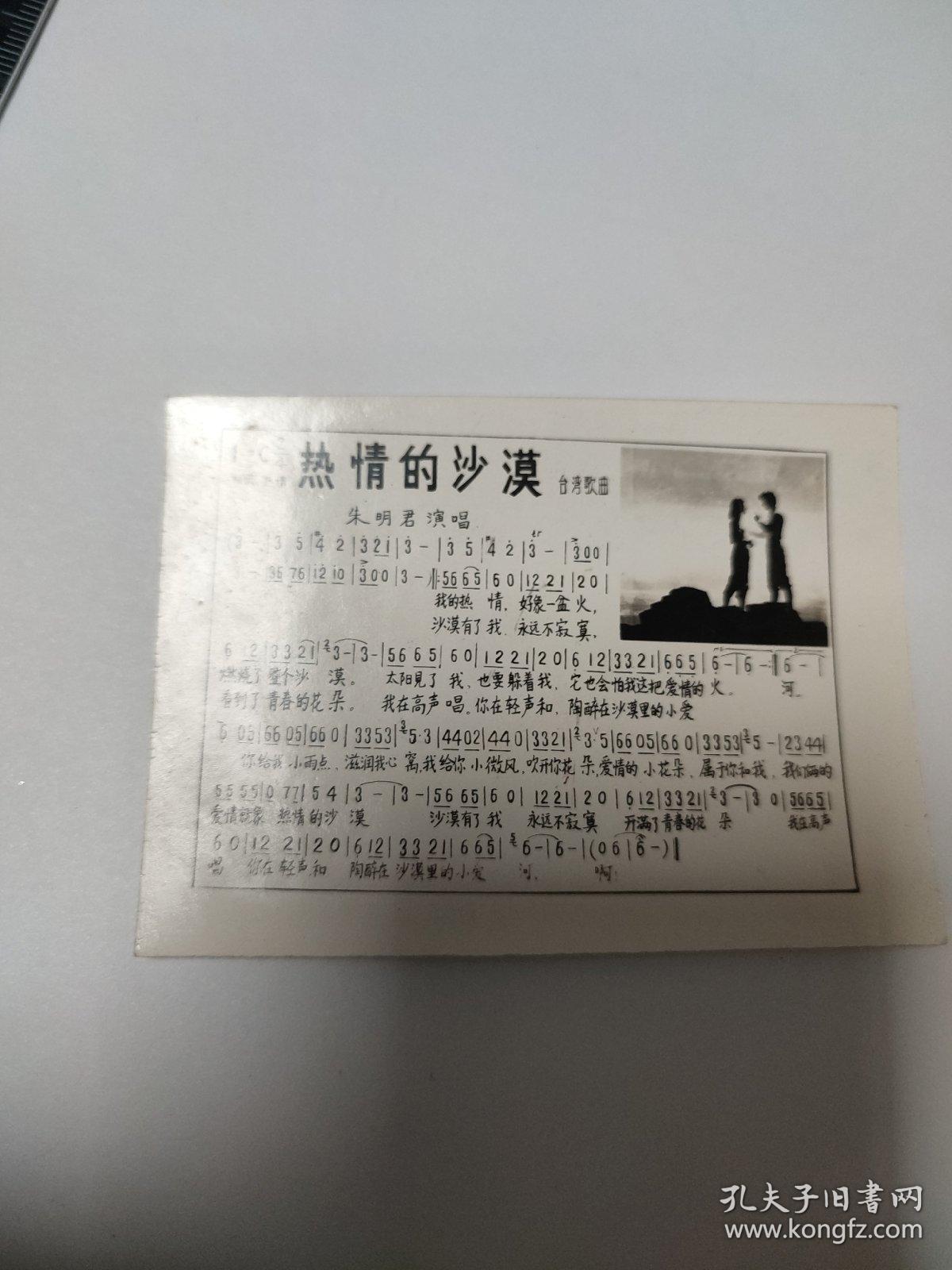 歌词照片:热情的沙漠