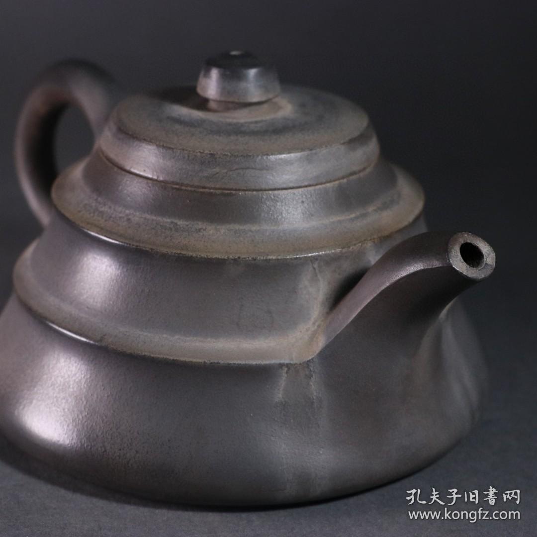 旧藏【老紫砂壶】落款「陈仲美」清代容量约 320cc