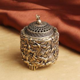 铜器铜香炉摆件高6.5厘米直径5厘米