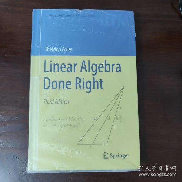 Linear algebra done right sheldon axler 
