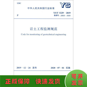 岩土工程监测规范 YS/T 5229-2019 备案号:J2823-2020