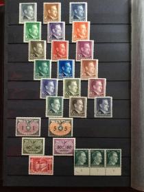 德意志第三帝国邮票一批。共26枚邮票。都是新票上品。