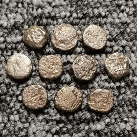 古代西域丝绸之路小银币十枚