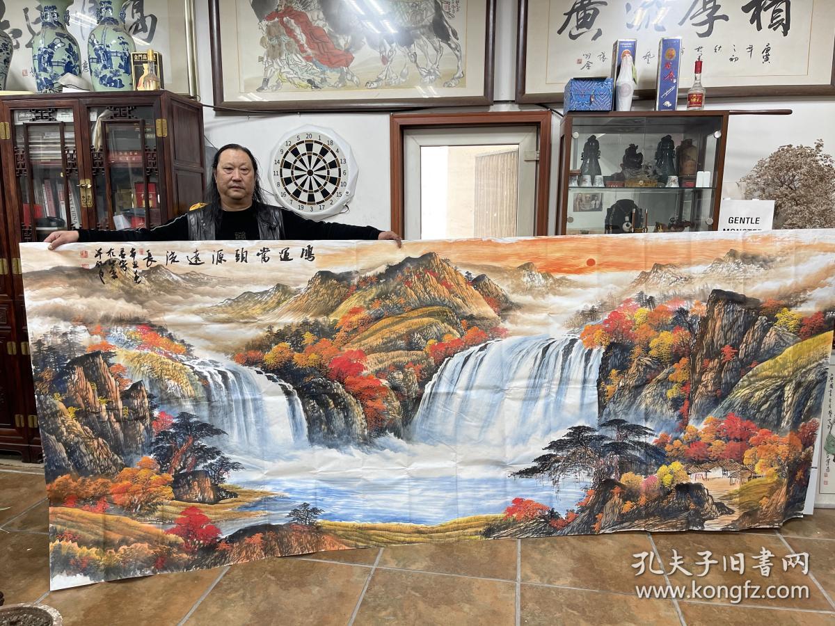 全国受欢迎的著名山水画家墨宇墨宇六尺山水作品