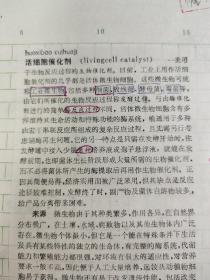 俞俊棠手稿：关于活细胞催化剂的使用说明及用途