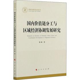 国内价值链分工与区域经济协调发展研究黎峰人民出版社