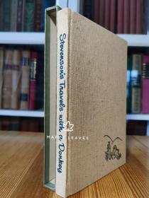 Travels With a Donkey 携驴旅行记  史蒂文森  Heritage Press 内衬页连接处有些开裂，有些霉味，有页下面有压痕，见图