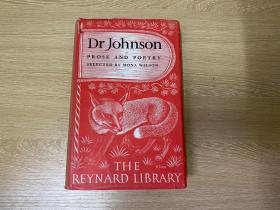 Johnson：Prose and Poetry   约翰逊博士散文诗歌选，精选 随笔、莎剧评论、英国诗人传、诗歌 等，布面精装900多页，1963年老版书