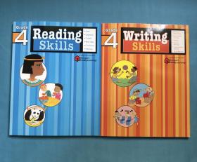 英文原版 Flash Kids  Writing Skills Grade 4 Reading skills Grade   4年级写作技能 、4年级阅读技能 2册合售