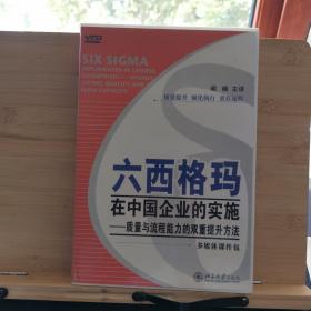 六西格玛在中国企业的实施质量与流程能力的双重提升方法多媒体课件包（5vcd全，无教材）